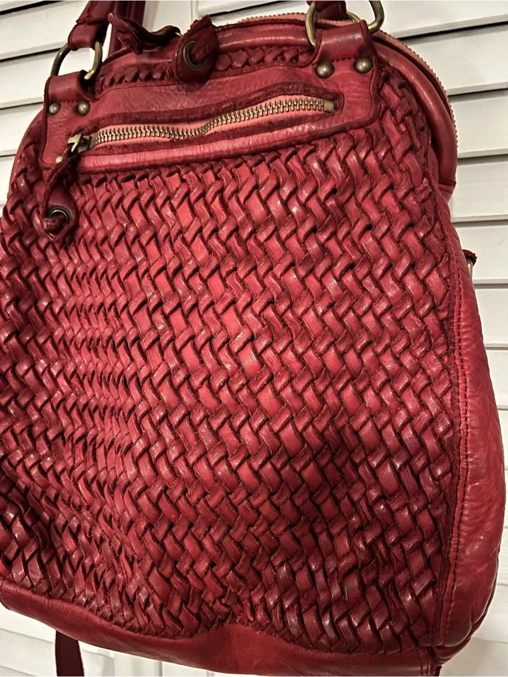 ERRELLEVENTIDUE Red Leather Handbag